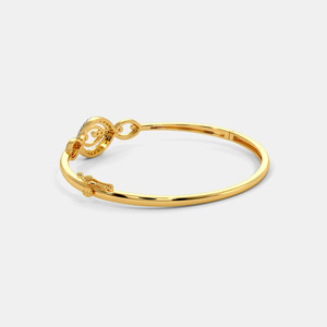 Brazalete Abierto de Oro con Diamantes en Forma de Infinito - Product Image 4