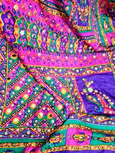 Traditional Mirror Embroidery Shawls Fashion <b>Scarves</b> Hijab Set Festive Party Wear Handmade Women Clothing Wholesale Accessories - Product Image 5