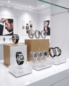 Design Acrylic and Wooden Watch Display Block with Cuff for Retail - Product Image 3