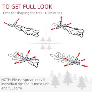 Albero di Natale Artificiale Preilluminato con Luci LED Bianco Caldo, 150 cm, 931 Rami, Base in Metallo Pieghevole, Effetto Neve, Realistico - Product Image 2