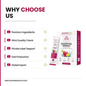 Bebida Energética en Polvo Sin Azúcar para Adultos, Marca Privada OEM, en Sobres Individuales, Sabor a Pitaya y Lima - Product Image 3