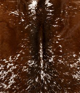 Tapis en cuir de vachette marron et blanc, motif animalier, forme originale, style ferme, décoration de salon, cuir véritable, nettoyage facile - Product Image 4