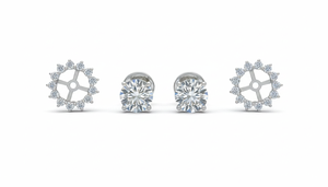 Pendientes de Diamantes de Corte Redondo para Mujer, Diamantes Cultivados en Laboratorio - Product Image 2