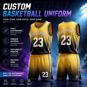 Ensemble d'uniformes de basketball personnalisés Rexfit Sports, maillot et short imprimés par sublimation, vêtements de sport respirants pour hommes, femmes et jeunes - Product Image 3