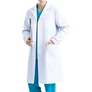 Blouses de laboratoire pour hommes, usage quotidien professionnel, tissu tricoté, haute qualité, design fonctionnel, longueur longue, vêtements pour usage hospitalier - Product Image 3
