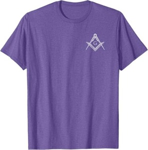 เสื้อยืดลายสัญลักษณ์ฟรีเมสัน รูปสี่เหลี่ยมและเข็มทิศ แกรนด์ลอดจ์ ผ้าฝ้าย 100% สวมใส่ง่าย สีพื้น - Product Image 4