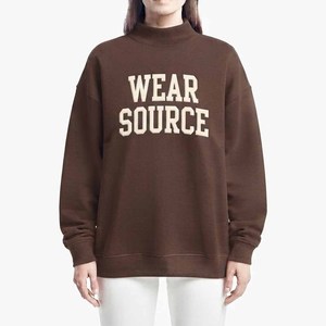 Sudadera Holgada de Cuello Redondo con Tejido Acanalado, 80% Algodón, 20% Poliéster Reciclado, Puños y Dobladillo Acanalados, Color Peach Schnapps para Mujer - Product Image 2