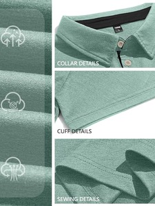 Chemise polo à manches courtes pour homme, couleur unie, respirante, séchage rapide, grande taille, vêtements décontractés d'été avec poche - Product Image 5