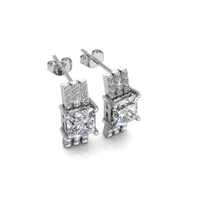 Daily Wear Silver 925 Luxe <span class=keywords><strong>Bar</strong></span> Stud Pendientes Daisini Adornados con cristales de Swarovski Pendientes elegantes para regalo - Product Image 4