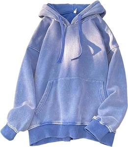 Sweat-shirts à capuche vintage surdimensionnés en coton 100% de haute qualité, personnalisables avec impression numérique, effet délavé à l'acide, pour l'hiver - Product Image 4