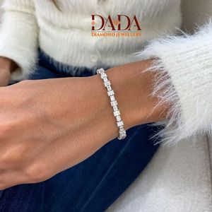 Pulsera de Diamantes con Corte Esmeralda Refinado para Mujer, Pulsera de Diamantes Cultivados en Laboratorio, Joyería Fina Clásica, Regalo de Aniversario o Cumpleaños - Product Image 6