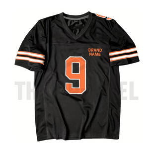 Maillot en maille tendance streetwear personnalisé, col en V, broderie personnalisée, logo design stocké, maillot en maille pour hommes adultes - Product Image 3