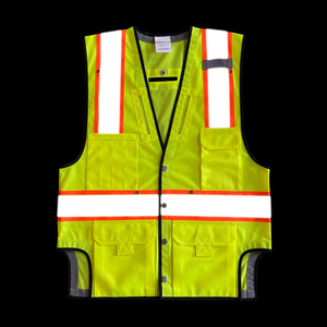 Veste de sécurité réfléchissante OEM imperméable en gros, plusieurs tailles, avec plusieurs poches - Product Image 2