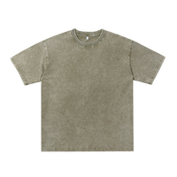 T-shirt en coton uni surdimensionné pour homme, manches courtes, col rond, style streetwear décontracté, coupe classique, tricot jersey, design uni