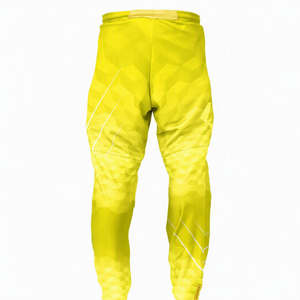 Pantalones de Compresión para Hockey sobre Hielo, Color Amarillo, Personalizados, Unisex, Transpirables, con Estampado Sublimado, Ropa Deportiva de Capa Base - Product Image 1