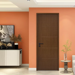 Porte composite en bois massif de luxe, étanche, motif vertical simple, style moderne, appartement, chambre à coucher, bureau, anti-fissures - Product Image 5