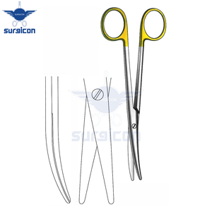 กรรไกร Mayo-Lexer ขนาด 16 ซม. / 6-1/4 นิ้ว ปลายทู่โค้ง สีทอง TC สำหรับผ่าตัดและทางการแพทย์ ความแม่นยำสูง - Product Image 6