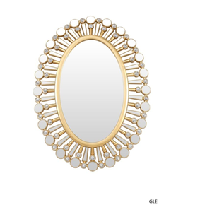 Modern Decorative Iron Round <b>Framed</b> Wall Decor Mirror High Quality Sun Shape Iron Round Shape Design Mirror for Home Wall Decor - Product Image 2