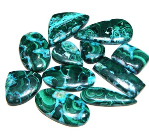 Fournisseur Grossiste de Pierres Précieuses Cabochons en Chrysolite et Malachite Naturelles, Pierres Lisses pour la Fabrication de Bijoux - Product Image 4