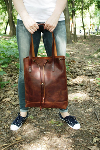 Bolso Tote de Cuero Genuino para Mujer, Estilo Vintage, con Cierre de Cordón, para Uso Diario - Product Image 6