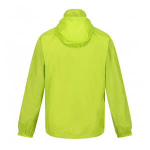Chaqueta Cortavientos Ligera Color Verde Lima | Abrigo de Entrenamiento para Exteriores con Capucha y Cuello Alto |   Ropa Deportiva Personalizada con Marca Privada - Product Image 4