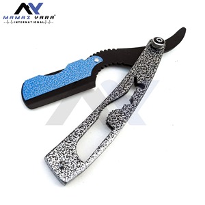Navaja de Afeitar Profesional de Acero Inoxidable con Bloqueo Giratorio, Navaja Clásica de Filo Recto para Hombre, para Afeitar la Cara, Recortar la Barba - Product Image 4