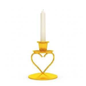 Ensemble de bougeoirs classiques en fer en forme de cœur, écologiques et faits à la main, or et argent, pour décoration de table et de maison, idéal pour la Saint-Valentin - Product Image 3