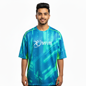 Camiseta Oversize para Hombre, Sublimada, Estilo Casual Urbano, Popular, Corte Regular, Ecológica, Transpirable, de Poliéster/Algodón - Product Image 1