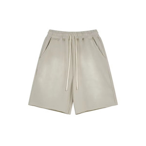 Shorts décontractés en tricot pour femme, taille élastiquée avec cordon de serrage, poches, taille mi-haute, coupe classique, couleur unie, design respirant, 100 % coton, haute qualité - Product Image 5