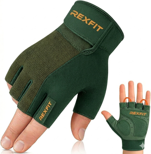 Rexfit Half Finger Gym <b>Gloves</b> Neoprene Adjustable Wrist Strap Unisex Fitness Training Sports <b>Gloves</b> Advanced Training <b>Gloves</b> - Product Image 1
