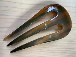 Elegante Horquilla para el Cabello Hecha a Mano con Cuerno de Búfalo, Artesanía Natural, Clásica, Tradicional, para Moños, Regalo Empresarial para Mujeres - Product Image 4