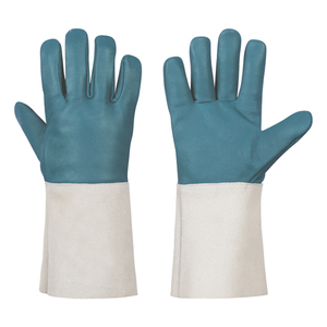 Gants de soudage en cuir de chèvre de qualité supérieure avec logo personnalisé, résistants à la chaleur, antidérapants, différentes tailles, qualité supérieure - Product Image 1