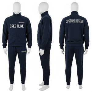Conjunto Deportivo Personalizado con Cremallera Frontal, Estampado por Transferencia Térmica, Bolsillos Laterales, Ropa Casual de Otoño para Hombre - Product Image 2