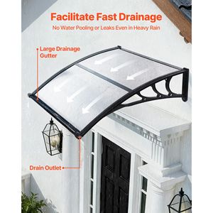 Tende da Sole per Finestre Esterne 38 x 40 Pollici con Staffa in ABS e Drenaggio per Protezione da Pioggia, Neve e Sole - Accessorio Premium per Finestre - Product Image 2