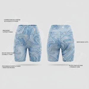 Shorts de sport pour femmes, design par sublimation de haute qualité, sans couture, extensibles, compressifs, vêtements de sport personnalisés - Product Image 2