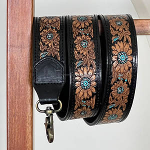 New 2026 Personalized New Tooled Cow Leather <b>Straps</b> Camera <b>Bag</b> <b>Strap</b> Unisex High Quality Genuine Leather <b>Replacement</b> Belt - Product Image 2