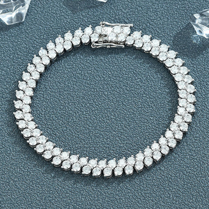 Moissanite Pear Shaped Tennis <b>Bracelet</b> Sparkling Diamond Style Luxury Jewelry Elegance Statement Gifts for <b>Men</b> and Women Fashion - Product Image 2