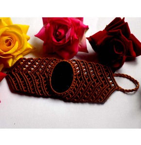 Pulsera de gemas ovaladas de ónix verde súper fino, pulsera de macramé de hilo de colores mezclados con cuerda Bohemia, especial de verano - Product Image 2