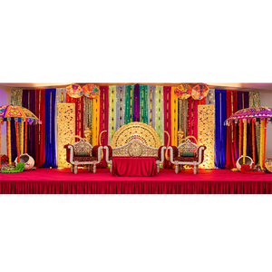 Décoration de fête au henné pakistanais, décoration de scène pour événement Mehndi d'Asie du Sud, scène idéale pour la nuit Mehndi au Royaume-Uni - Product Image 1