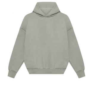 Sweat à capuche unisexe noir épais en coton tricoté de haute qualité avec fermeture éclair, 300 g/m², coupe oversize, logo personnalisé pour homme - Product Image 3