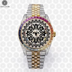 Charm_Jewells Luxury Stainless Steel <b>Watch</b> Analog Dial Sapphire Crystal <b>Diamond</b> Bezel Round Case 40mm Women's Fashion - Product Image 1
