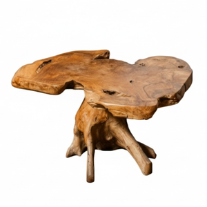 Table basse ARTERRA en racine de teck rustique artisanale de qualité supérieure, écologique, motif de grain de bois unique, meubles de salon - Product Image 2