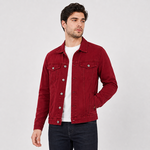 Veste en jean d'hiver durable pour homme - Style classique, confort pratique, polyvalence, option de fermeture avant pour les sorties décontractées et les activités de plein air - Product Image 1