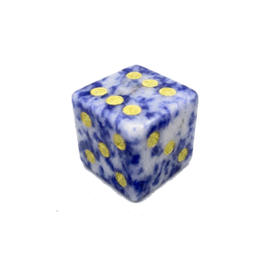 Stone Sodalite D6 <b>Dice</b> Cube Natural Gemstone Crystal Stone D6 <b>Dice</b> Engraved Stone Custom <b>Dice</b> <b>Sets</b> - Product Image 4