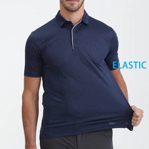 Super Septiembre: Personaliza tu propia marca de camisetas de golf y polos para hombre, de corte ajustado, color liso, deportivas, elásticas, de secado rápido, tipo piqué. - Product Image 3