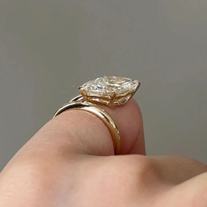 IGI Certified Oval Cut Lab Grown Diamond Engagement & Wedding <b>Ring</b> 2 Carat <b>14K</b> <b>Gold</b> Plated Luxury Party Gift Jewelry - Product Image 2