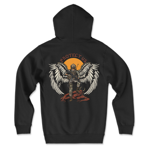 Manufacturer Customized <b>Back</b> Logo Dtg Printing Modern Saint Mike Hoodie Graphic White Camouflage Hooded Sweatshirt - Product Image 3