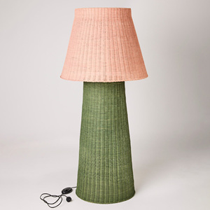 Lámpara de pie vintage de ratán, lámparas ecológicas para decoración del hogar, luces de pie para comedor y sala de estar - Product Image 2