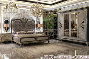 Muebles de Dormitorio y Cama de Estilo Griego Clásico, Decoración de Hogar de Lujo, Juego de Muebles de Dormitorio, Muebles de Dormitorio Tallados a Mano por Diseñadores - Product Image 2