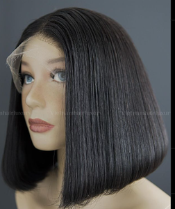 Peluca de Cabello Humano Natural Liso con Frente de Encaje Remy de Trama Única de Vietnam - Product Image 2